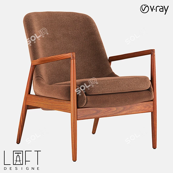 Modern Armchair in LoftDesigne 3816 3D model image 1