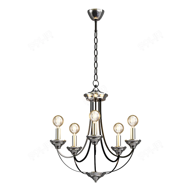 Sleek Lazzaro Pendant Chandelier 3D model image 1