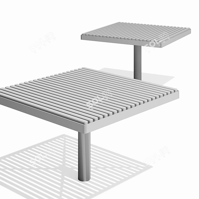 Sustainable Woodpix Park Benches 3D model image 5