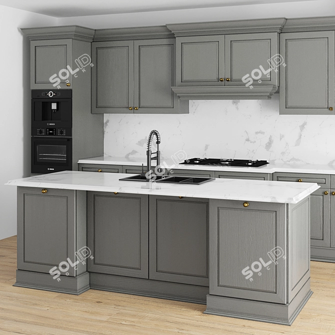 Timeless Kitchen Set: Classic Design 3D model image 3