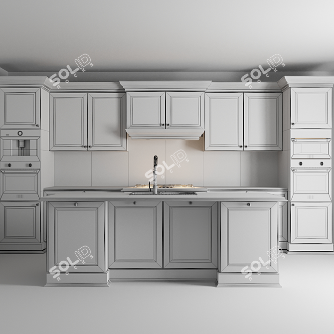 Timeless Kitchen Set: Classic Design 3D model image 6