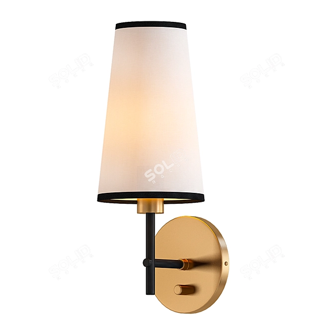 Vintage Industrial Wall Sconce 3D model image 1