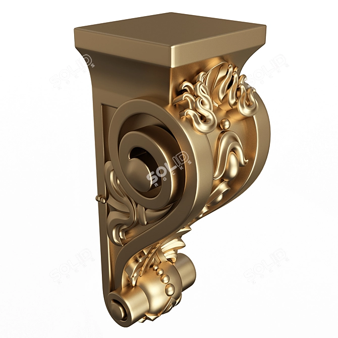 Elegant Carved Corbel: Exquisite 3D Model 3D model image 9