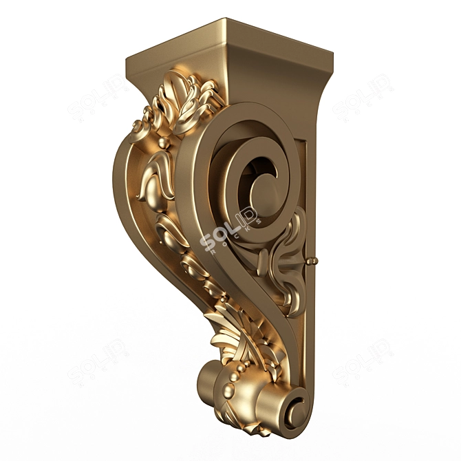 Elegant Carved Corbel: Exquisite 3D Model 3D model image 11