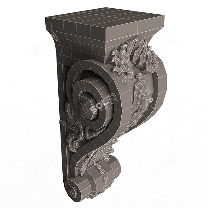 Elegant Carved Corbel: Exquisite 3D Model 3D model image 13