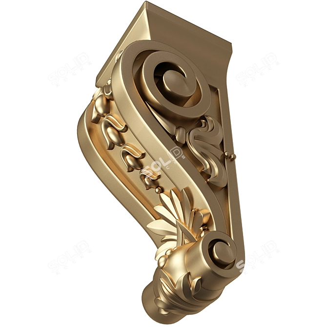 Elegant Carved Corbel: Exquisite 3D Model 3D model image 4