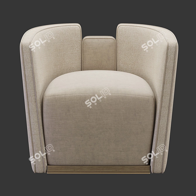Frato Gstaad Armchair: Contemporary Elegance in 930x800x800mm 3D model image 5