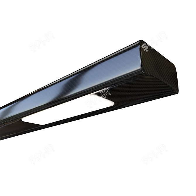Sleek Carbon Fiber LED Floor Lamp 3D model image 3