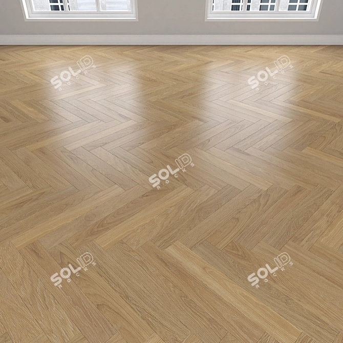 Parquet Oak: Linear, Chevron & Herringbone Designs 3D model image 3