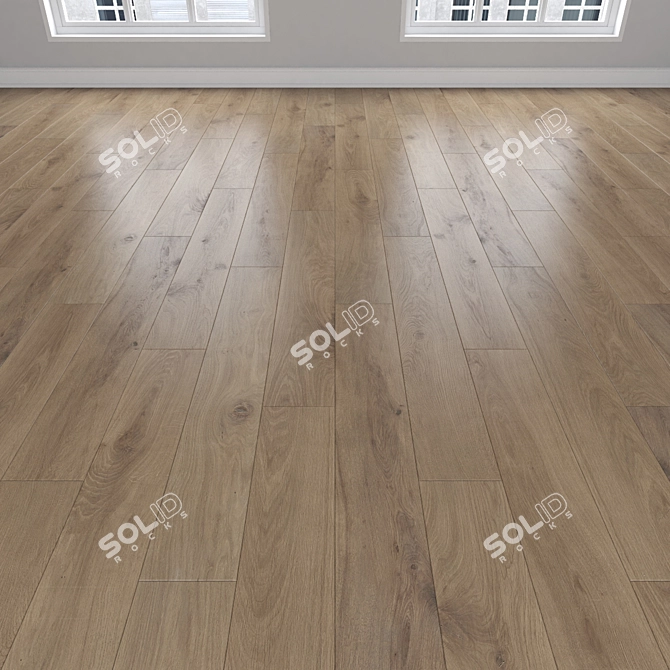 Oak Parquet Flooring Collection 3D model image 2