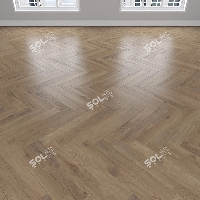 Oak Parquet Flooring Collection 3D model image 3