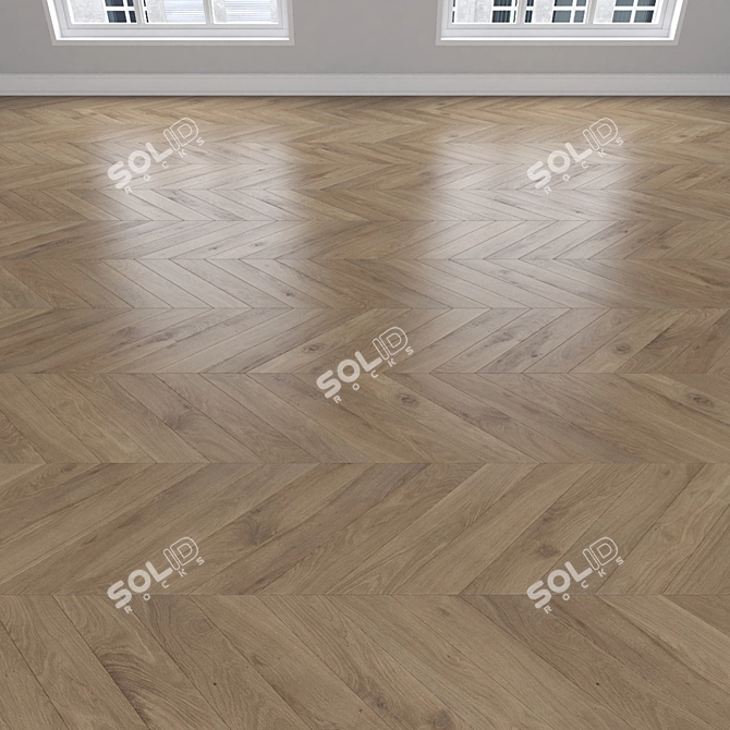 Oak Parquet Flooring Collection 3D model image 4