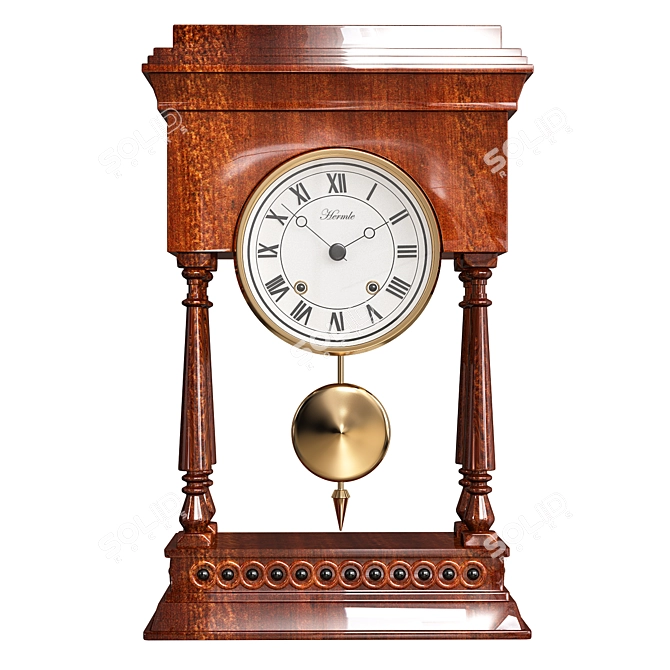 Elegant Hermle Table Clock 3D model image 1