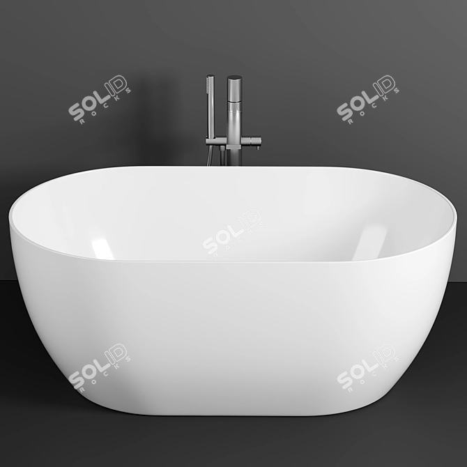 Positano Lucite Acrylic 1400mm Bath 3D model image 1