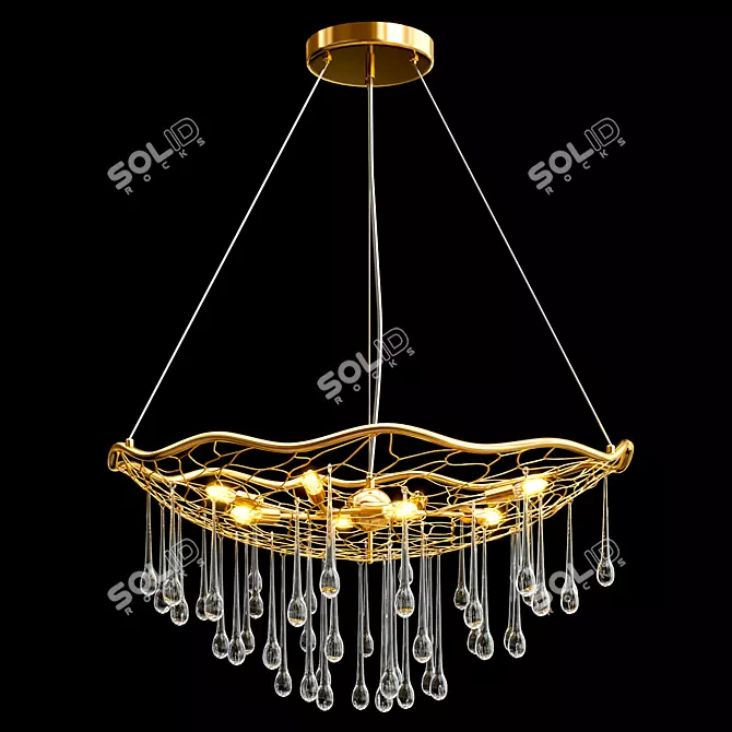 Elegant Hinkley Laguna Chandelier 3D model image 2