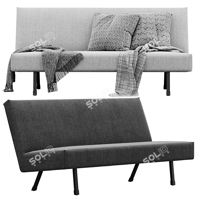 Sleek Dutch Sofa 3D model image 3