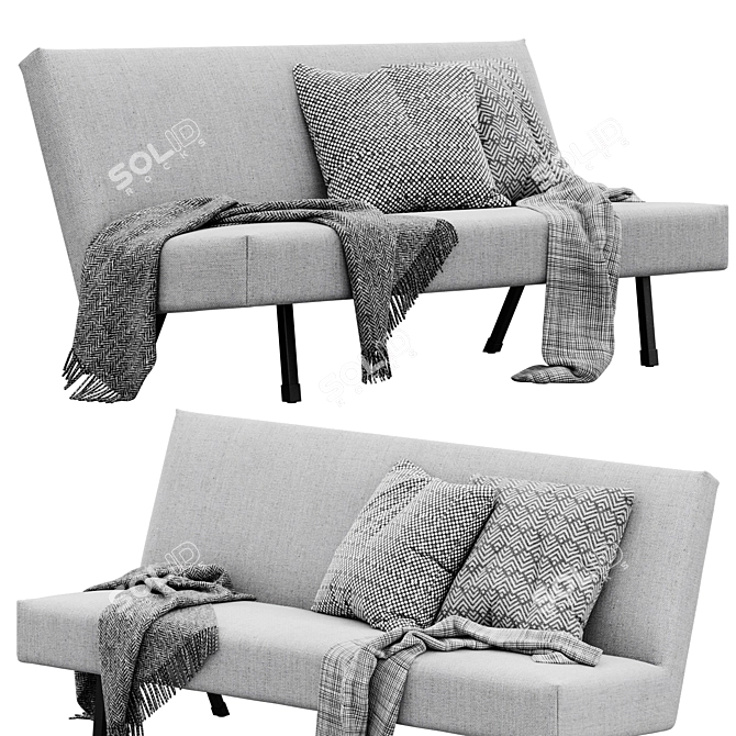 Sleek Dutch Sofa 3D model image 4