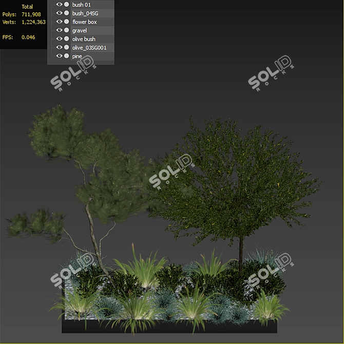 Outdoor Plant 09: VRAY Version 3D model image 5