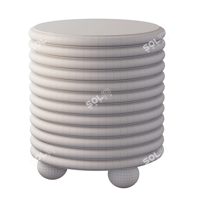 Corner Design Michlen Pouffe 3D model image 7