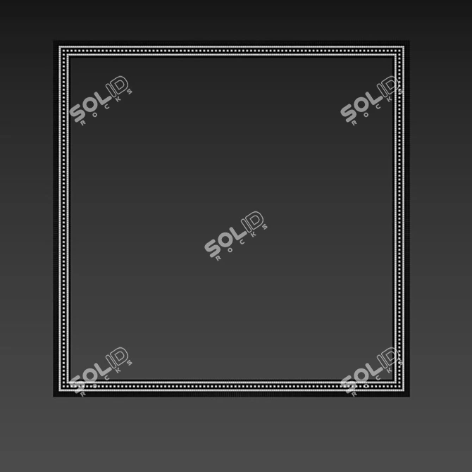 Handcrafted Monochrome Mosaic Panel 3D model image 3