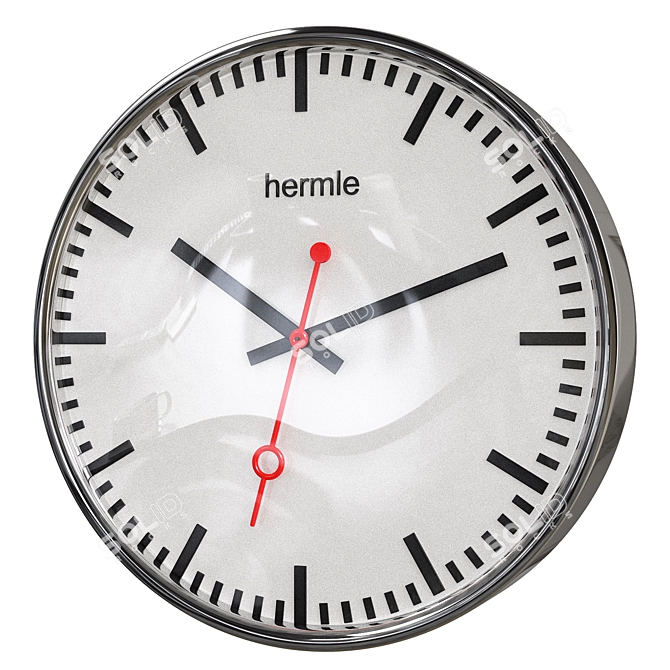 Elegant Hermle Wall Clock 3D model image 1