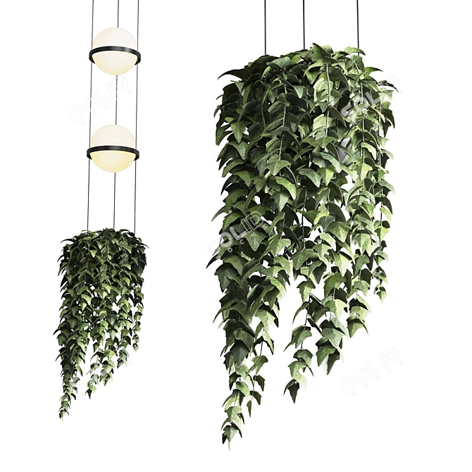 VIBIA Palma Pendant: Stylish Plant Light 3D model image 2
