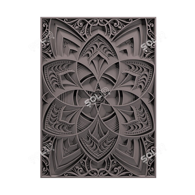 Title: Royal Baroque Relief 3D model image 3