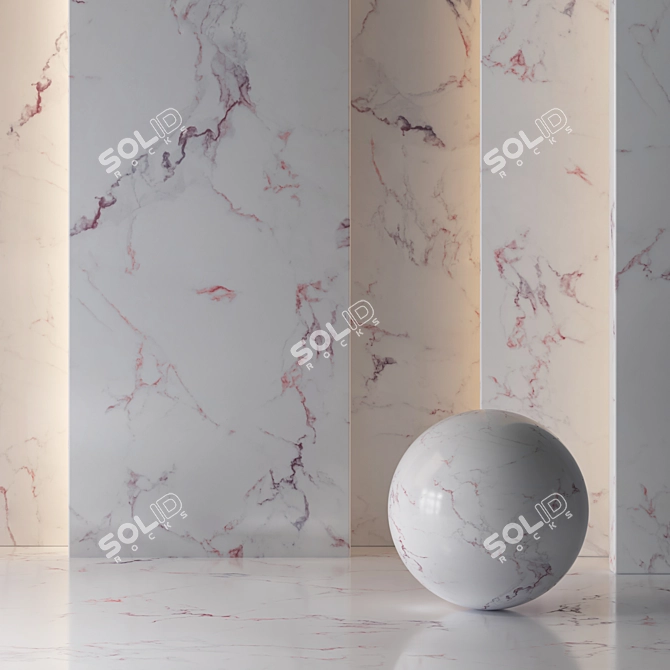 Seamless Light Marble Material 3D model image 3