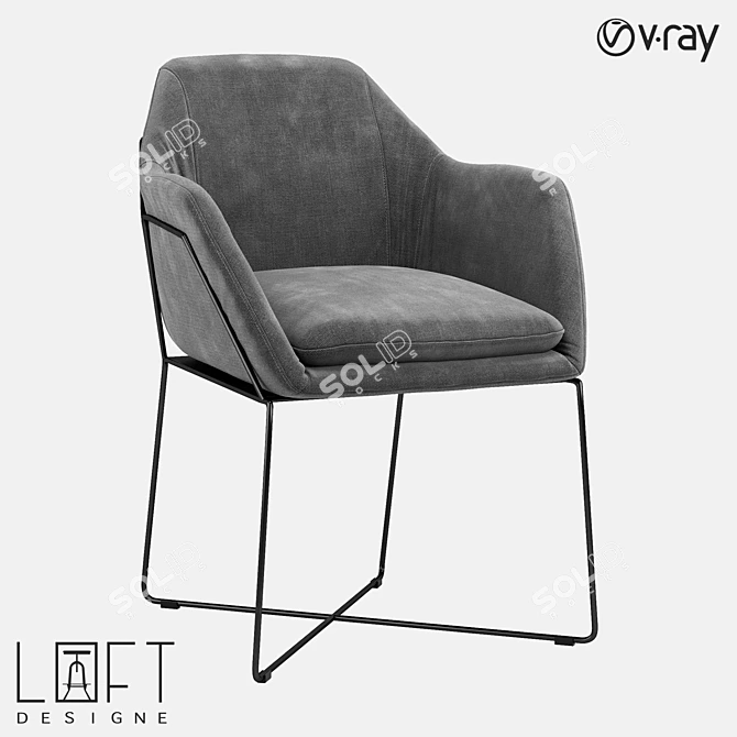 LoftDesigne Armchair 3999: Sleek and Stylish 3D model image 1