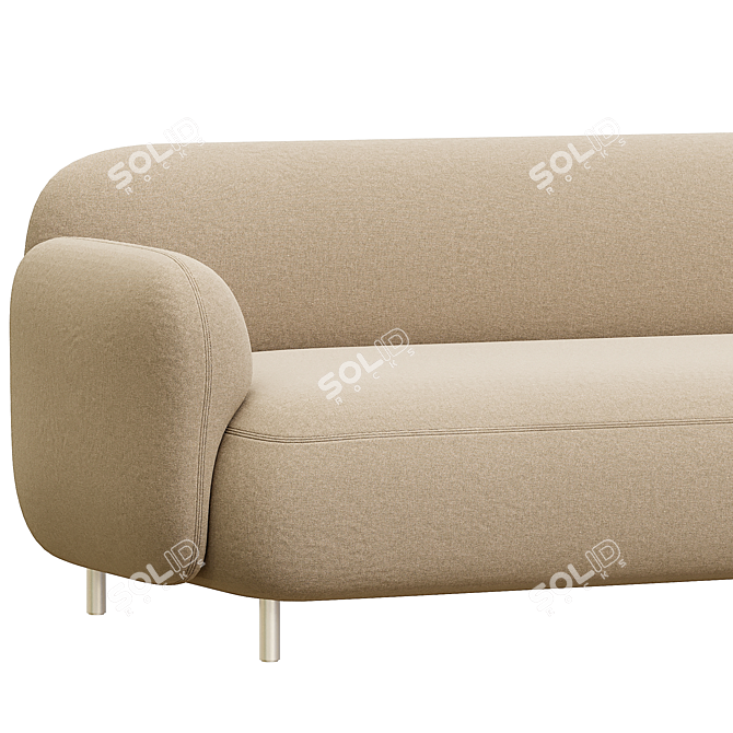 Stylish Buddy Fabric Sofa: Perfect Blend of Comfort and Elegance 3D model image 2