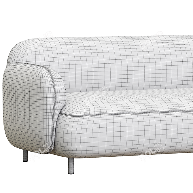 Stylish Buddy Fabric Sofa: Perfect Blend of Comfort and Elegance 3D model image 3