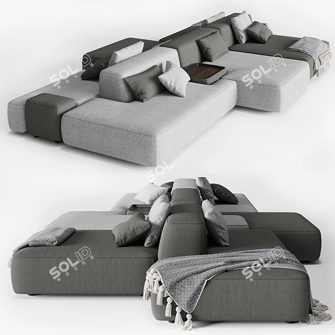 Luxury Italian Cloud Sofa by LEMA 3D model image 1