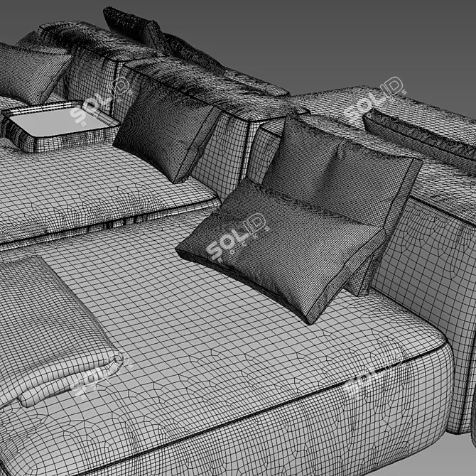 Luxury Italian Cloud Sofa by LEMA 3D model image 3
