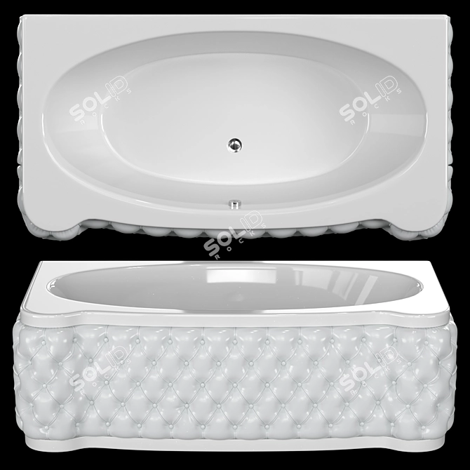 Gruppo Treesse New Classic Young Bathtub 3D model image 1