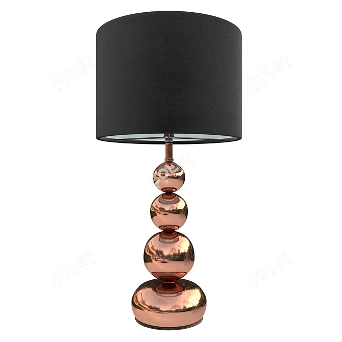 Copper Ball Touch Table Lamp 3D model image 1