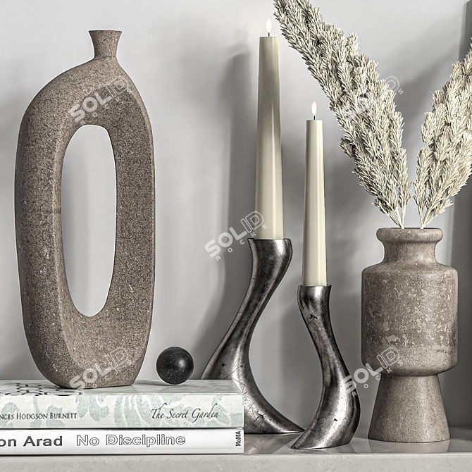 Elegant Decorative Set 2015 3D model image 3