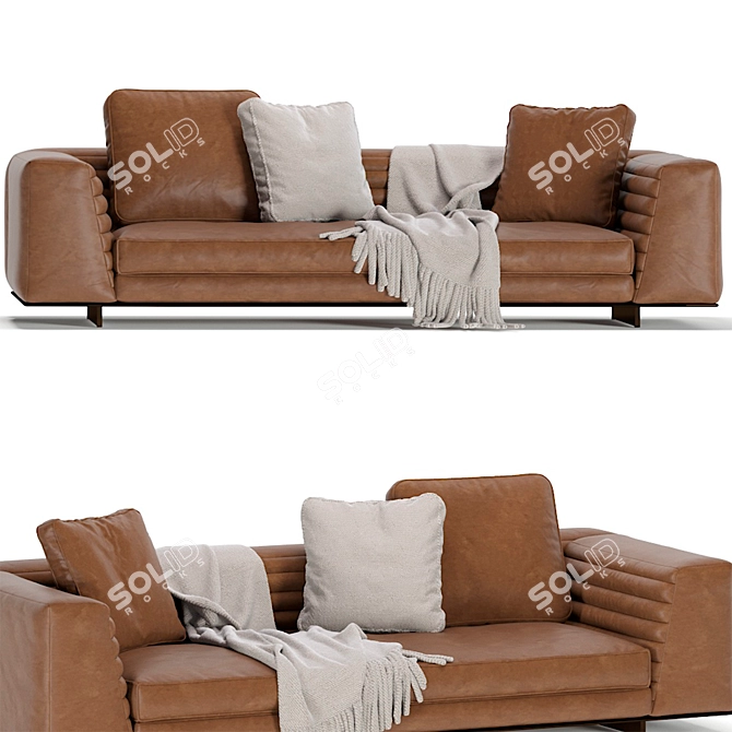 Sleek Minotti Roger Sofa 3D model image 3