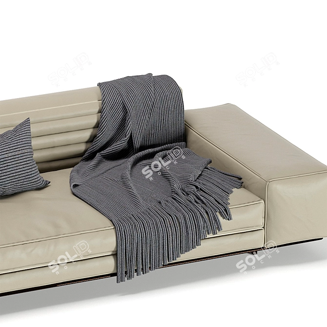 Sleek Minotti Roger Sofa 3D model image 6