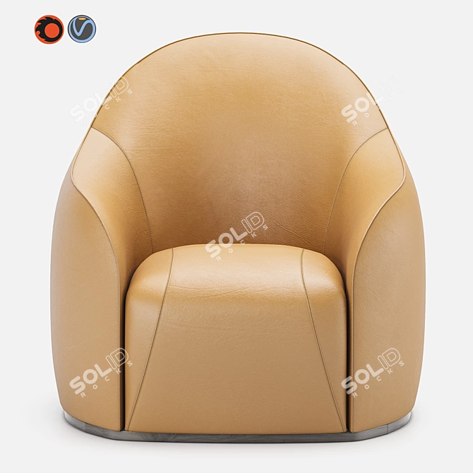 Sweet Lounge Chair: Modern Comfort and Style 3D model image 2