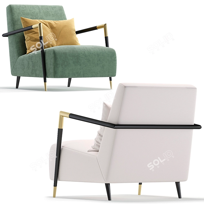 Sophisticated Armchair for any Interior 3D model image 4