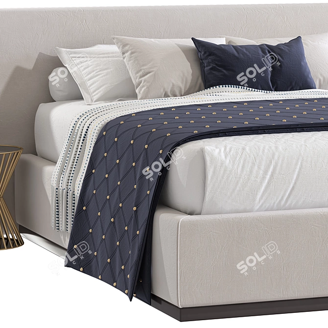 Modern Double Bed 72 - 3D Model 3D model image 4