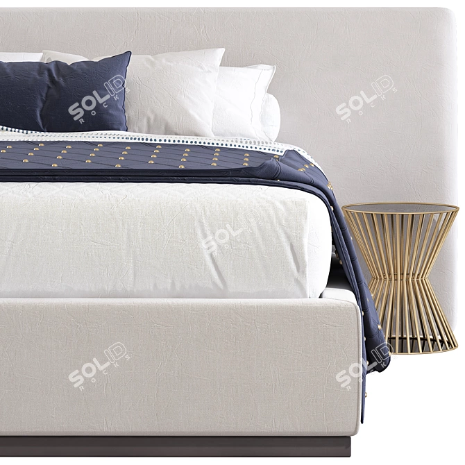 Modern Double Bed 72 - 3D Model 3D model image 5