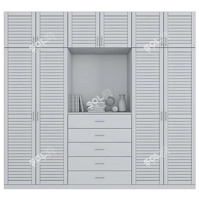 Molly Wardrobe: Customizable and Spacious 3D model image 2