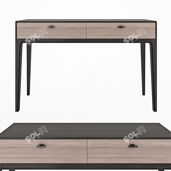 Verona Console: Elegant Oak Design 3D model image 1