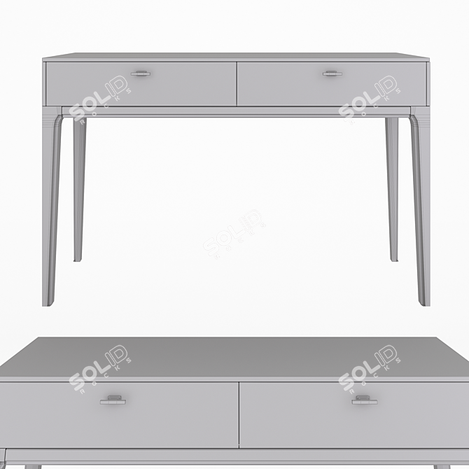 Verona Console: Elegant Oak Design 3D model image 2