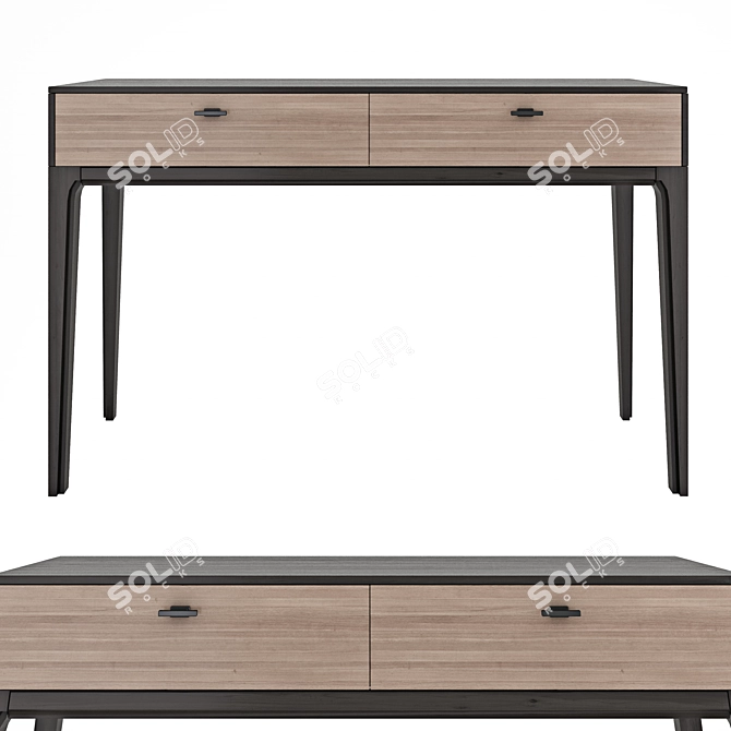 Verona Console: Elegant Oak Design 3D model image 3