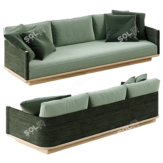 Kettal Giro 3-Seater Sofa: Corona7+Vray 3D model image 1