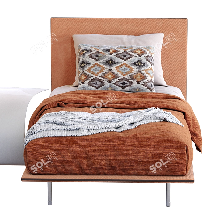 Sleek Single Bed by Bonaldo 3D model image 4