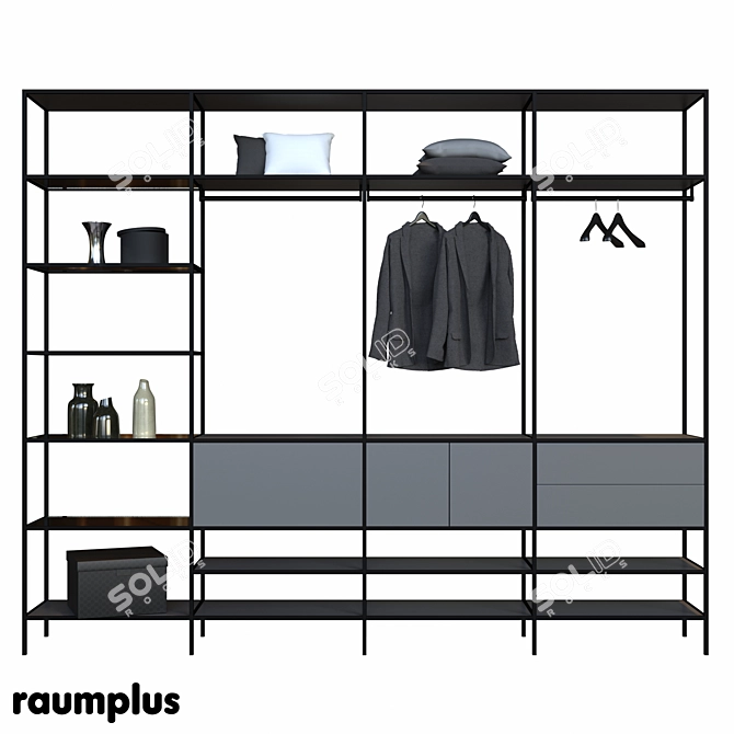 Modern Black CREO Raumplus Interior System 3D model image 6