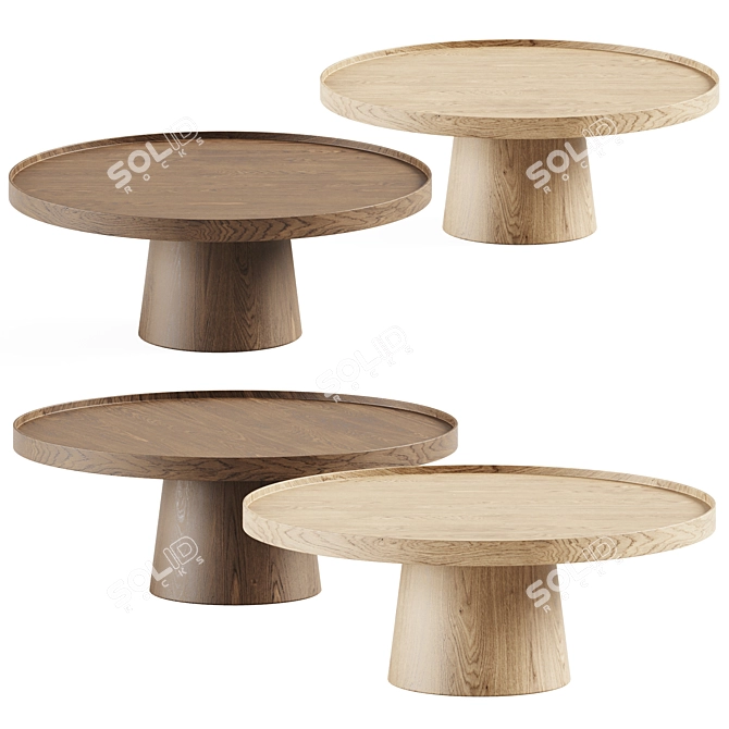 PINCH Rodan Coffee Table: Natural Elegance 3D model image 2